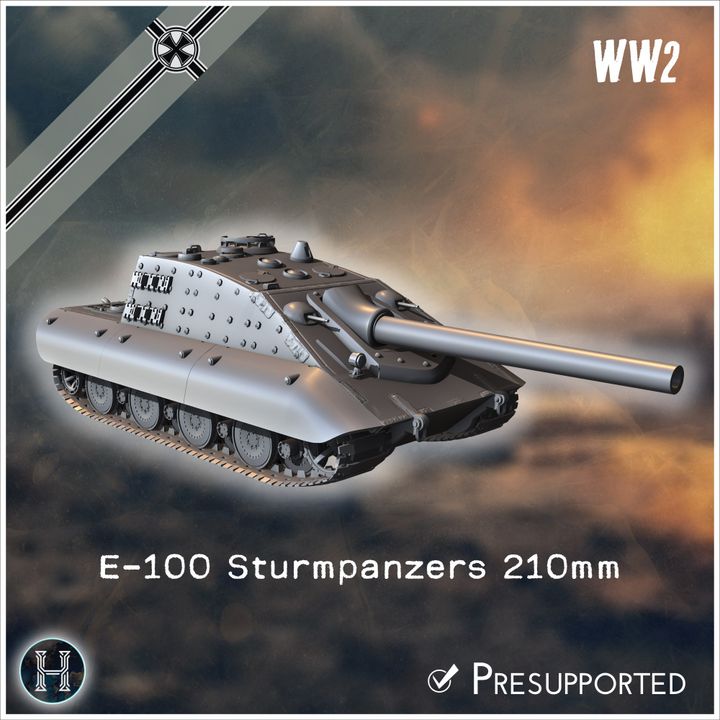 3D Printable German WW2 pack No. 13 | E-100 and variants